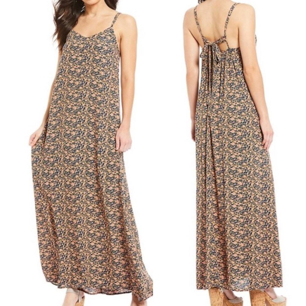 A Loves A Floral Print Maxi Dress XS Colorful Loose Flowy Boho Hippie Retro